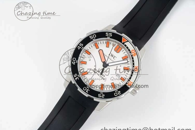 MIROTIME 0120 Aquatimer Automatic SS RSF 1:1 Best Edition White Orange Dial on Black Rubber Strap A Supportive 7069